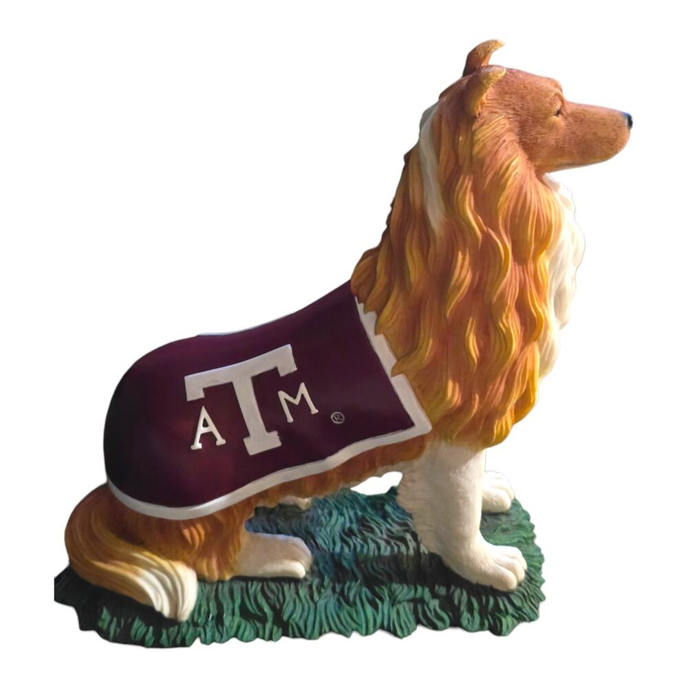 Texas A&M Aggies Large Mascot Figurine Rare Reveille Rough Collie Dog